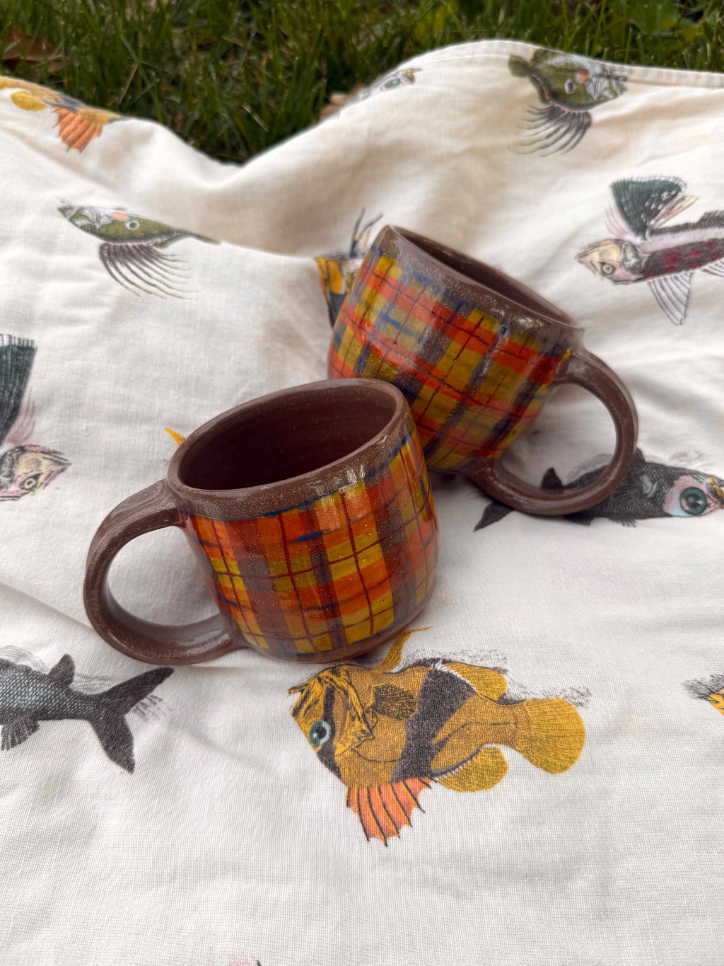 Picnic Plaid Mug Set