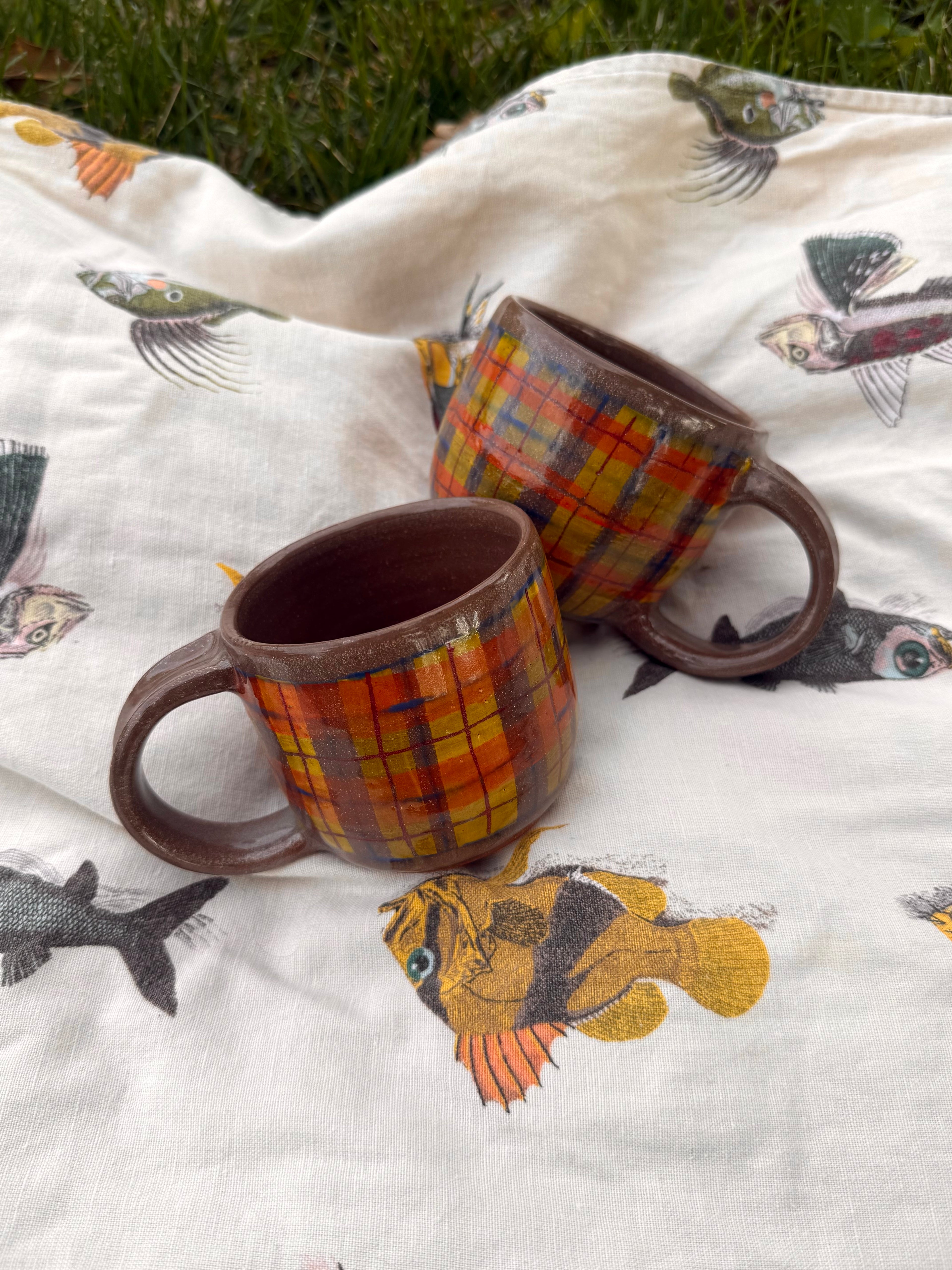Picnic Plaid Mug Set